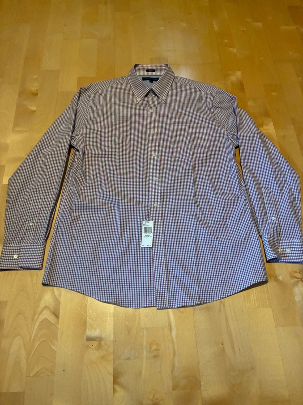 NWT Tommy Hilfiger Classic Men's Long-Sleeve Button-Down Check Shirt